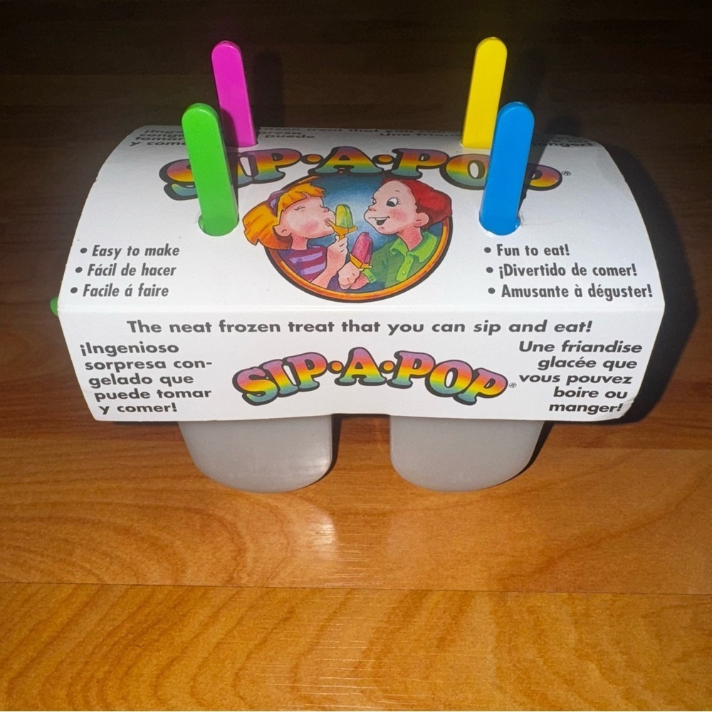 Vtg New SIP A POP FROZEN TREAT POPSICLE MAKER MOLD Made In USA RETRO,  #00166